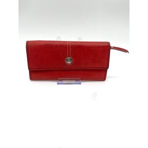 Fossil Vintage Y2K Accordion Wallet, Red
